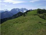Visoki (kurji) vrh in Mojstrovica v ospredju